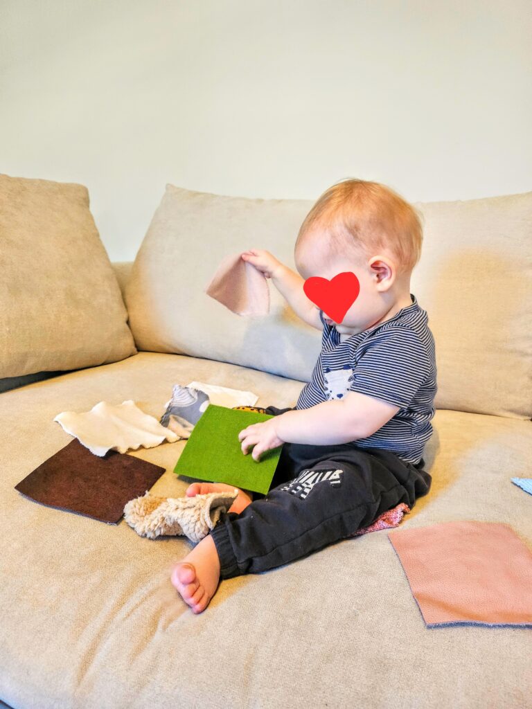 Easy DIY Fabric Sensory Activity for Babies and Toddlers | Pocket of Thread | Sewing Blog